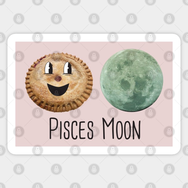 Pisces Moon Sticker by Nate's World of Tees